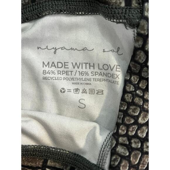 Niyama Sol black snakeskin leggings size S Rare no longer in print - Picture 3 of 4